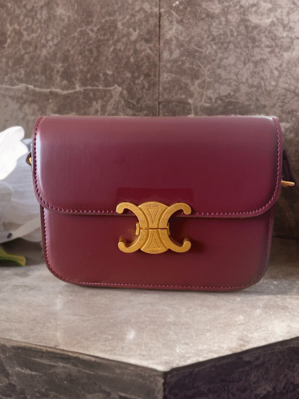 CELINE Triomphe Küçük Çanta – Kırmızı