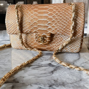 Chanel 2.55 Classic Flap Bag – Gold Alligator Desenli